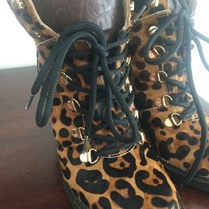 Diane von Furstenberg leopard ankle boots